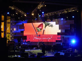 French studio indoor P5 full color LED screen